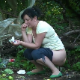 This is a nice voyeur video in which an unseen cameraman records an unsuspecting attractive woman taking a shit and a piss in an outdoor location through a telephoto lens. Poop action is fully visible. About 1.5 minutes.